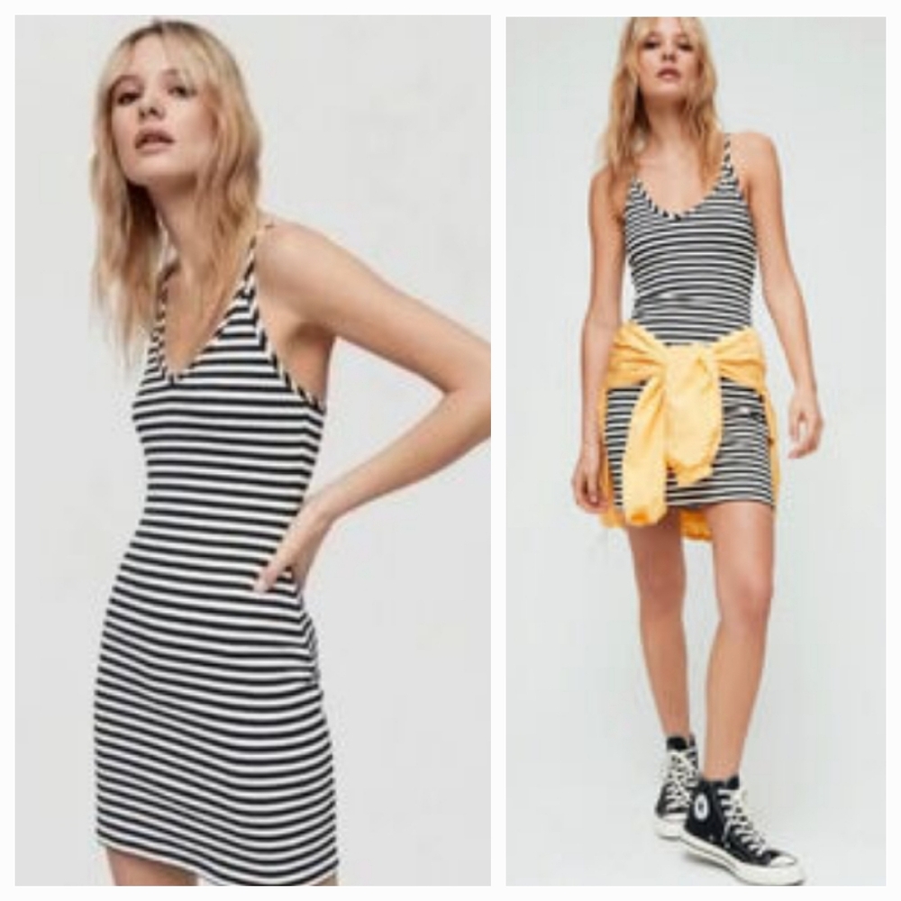 SUNDAY BEST Striped Bodycon Mini Dress Size Medium Aritzia